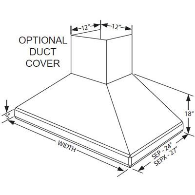 Vent-A-Hood Ventilation Range Hoods SEPH18-236SS IMAGE 3