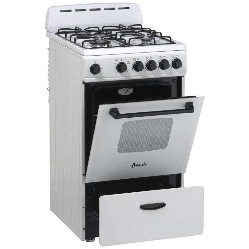 Avanti 20-inch Freestanding Gas Range GR2011CW IMAGE 1
