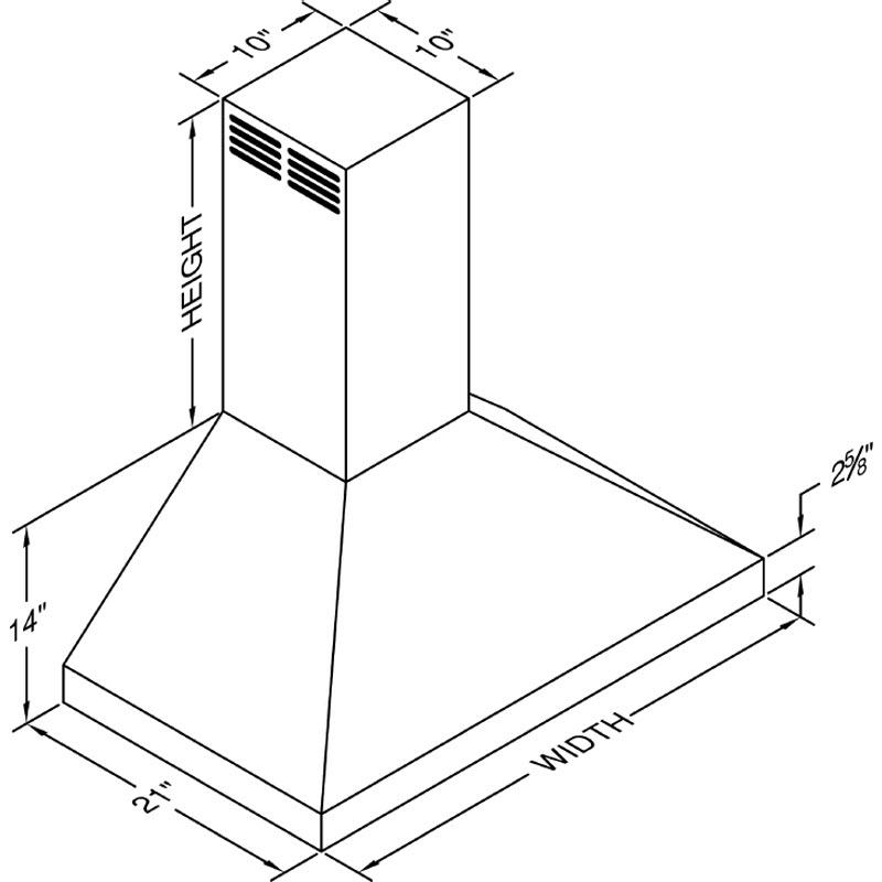 Vent-A-Hood Ventilation Range Hoods PDAH14-K48SS IMAGE 3