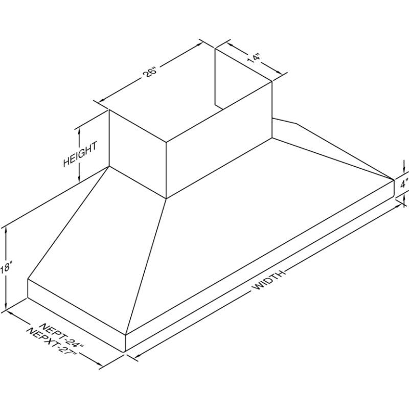 Vent-A-Hood Ventilation Range Hoods NEPTH18-348SS IMAGE 2