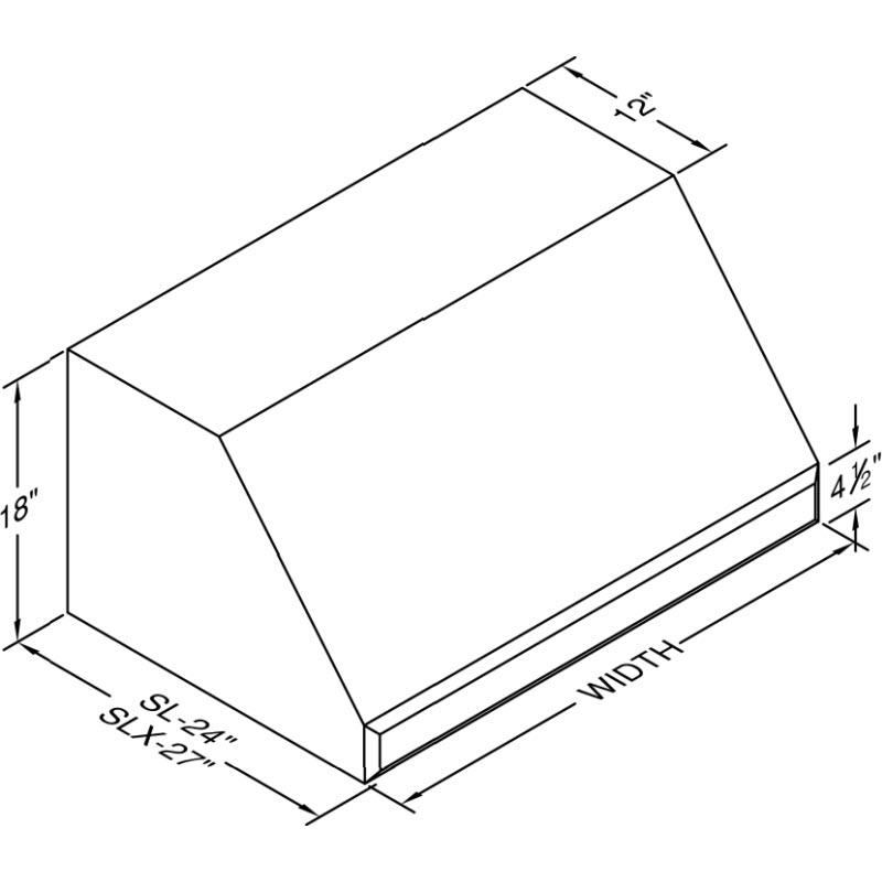 Vent-A-Hood Ventilation Range Hoods SLXH18-242SS IMAGE 2