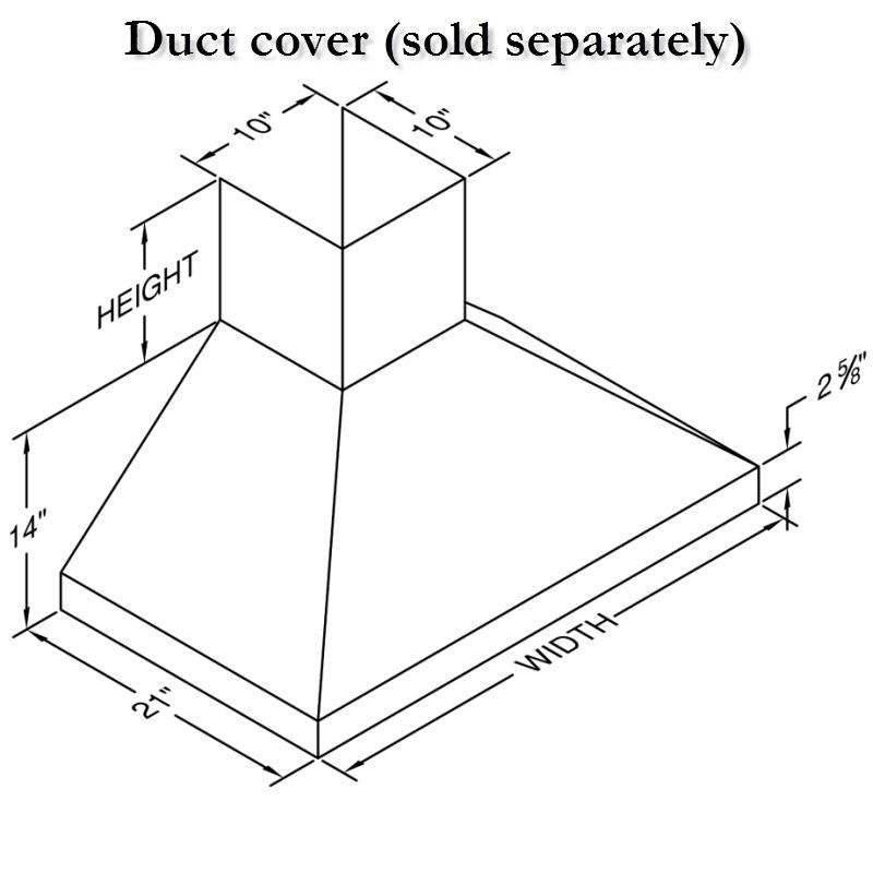 Vent-A-Hood Ventilation Range Hoods PDH14-130BL IMAGE 3