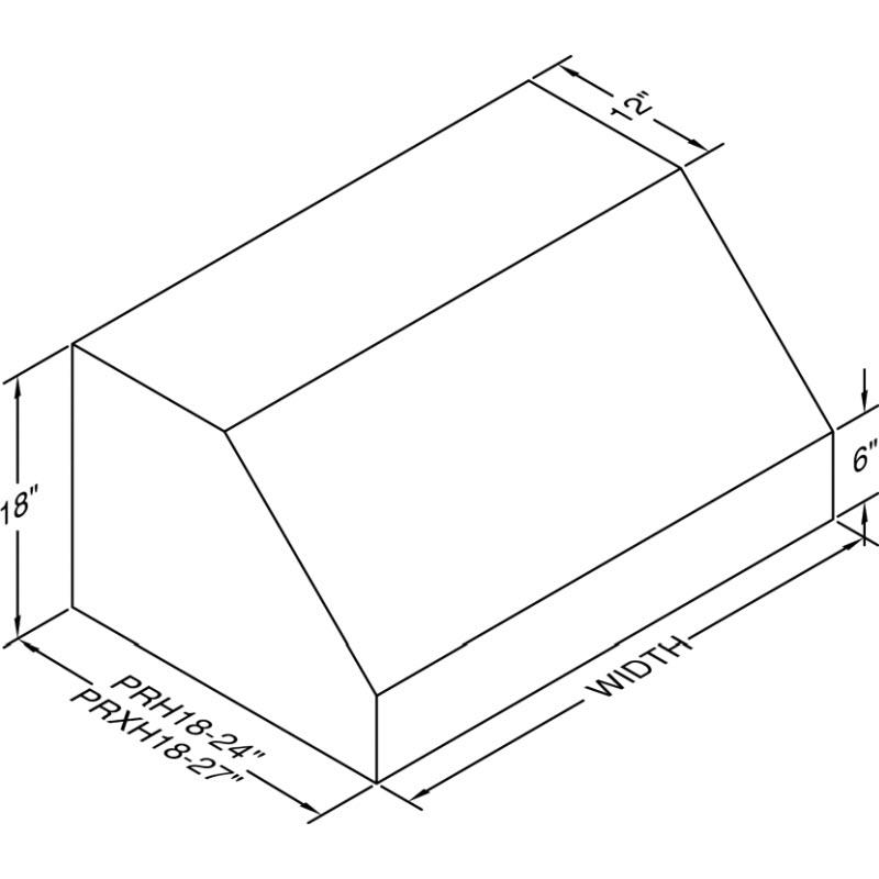 Vent-A-Hood Ventilation Range Hoods PRXH18-M42SS IMAGE 2