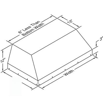 Vent-A-Hood Ventilation Hood Inserts BH228SLDSS-18 IMAGE 3