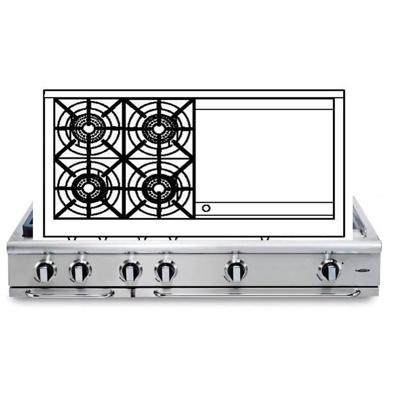 Capital Cooktops Gas GRT484G-N IMAGE 1