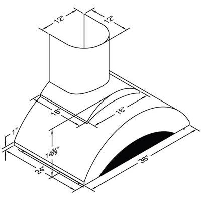 Vent-A-Hood Ventilation Range Hoods ZTH-354SS IMAGE 2