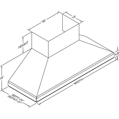Vent-A-Hood Ventilation Range Hoods SEPTH18-354SS IMAGE 2