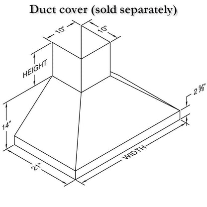 Vent-A-Hood Ventilation Range Hoods PDH14-130BL IMAGE 3