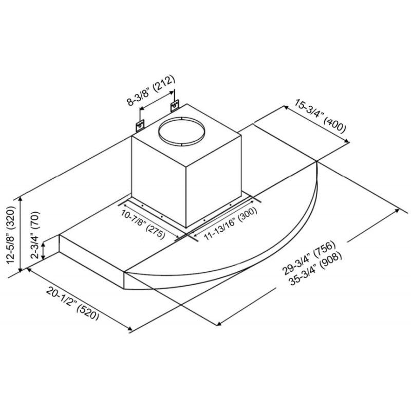 Kobe Ventilation Range Hoods RA3836SQB-1 IMAGE 4