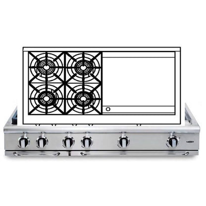 Capital Cooktops Gas GRT484G-N IMAGE 1