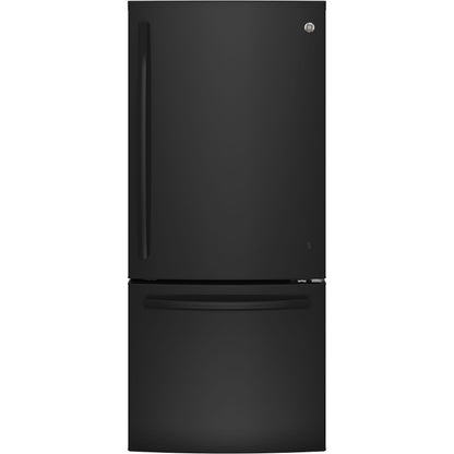 GE 30-inch, 21 cu.ft. Freestanding Bottom Freezer Refrigerator with LED Lighting GBE21AGKBB IMAGE 1