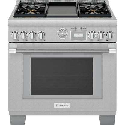 Thermador 36-inch Freestanding Gas Range with ExtraLow® Burners PRG364WDG IMAGE 1