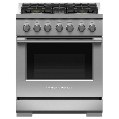 Fisher & Paykel 30-inch Freestanding Gas Range with Dual Flow Burners™ RGV3-305-N IMAGE 1