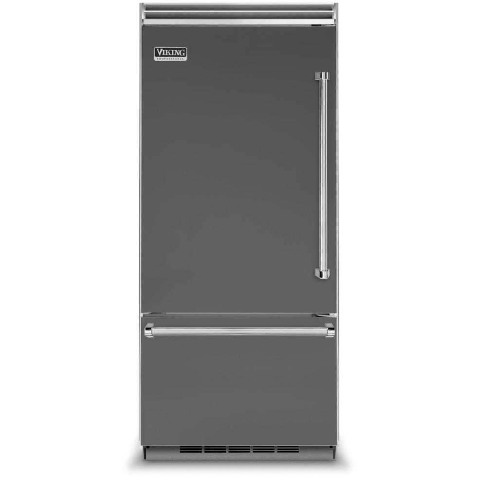 Viking 36-inch, 20.4 cu.ft. Built-in Bottom Freezer Refrigerator with  Plasmacluster™ Ion Air Purifier VCBB5363ELDG IMAGE 1